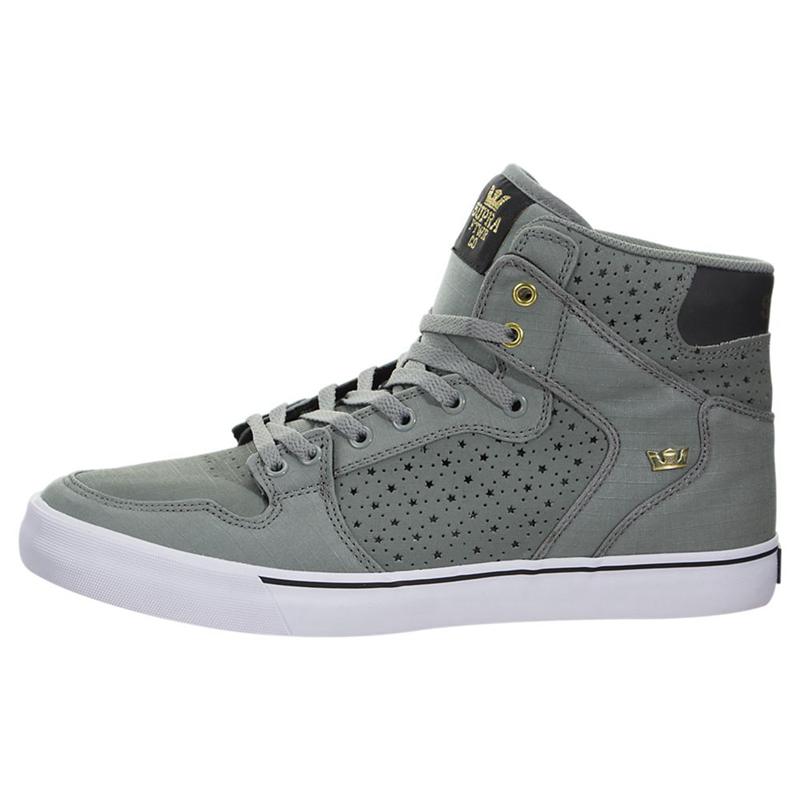 Zapatillas Altas Supra Argentina Mujer - VAIDER Gris Negras (IBKCE-4307)